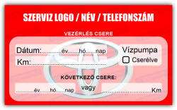 gigastore Toyota - Vezérlés csere szerviz matrica 10x6 cm saját logóval : Színek - Szürke