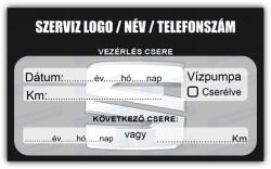 Seat - Vezérlés csere szerviz matrica 10x6 cm saját logóval : Színek - Sárga