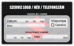  Suzuki - Vezérlés csere szerviz matrica 10x6 cm saját logóval : Színek - Special