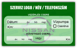 gigastore Nissan - Vezérlés csere szerviz matrica 10x6 cm saját logóval : Színek - Világos kék