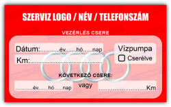 gigastore Audi - Vezérlés csere szerviz matrica 10x6 cm saját logóval : Színek - Special