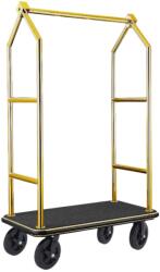 WAS Carucior Bagaje Voyager Gold - 112x65xH190 cm - Titanium Gold & Mocheta Neagra (2231005)