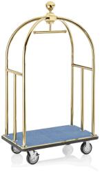 WAS Carucior Bagaje Unity Gold - 112x60xH185 cm - Titanium Gold & Mocheta albastra (2242001)