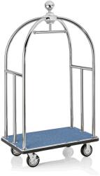 WAS Carucior Bagaje Unity 112x60xH185 cm - Inox Lucios & Mocheta Albastra (4442001)