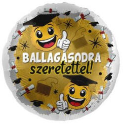  Ballagási lufi 17" 43cm Ballagásodra, mpr-12-1013K (LUFI781309)