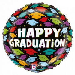 Grabo Ballagási lufi 18" 45cm Happy Graduation (LUFI476380)
