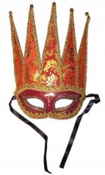 Party Tino Velencei maszk piros-arany farsangi szemek Kiárusítás (96815CS)