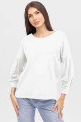 Pierino Bluza uni cu maneca bufanta din tricot de bumbac, alba L/XL
