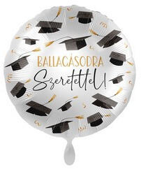  Ballagási lufi 17" 43cm Ballagásodra szeretettel, 81157 (LUFI877979)