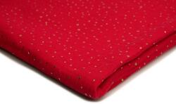 Orient Fashion Muszlin Pamut arany pöttyök No. 29 Piros 1/2Mb (Muślin_Złote_Kropki Nr_29_Czerwony 0,5)