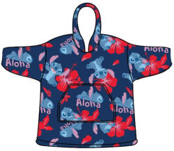  Disney Lilo és Stitch, A csillagkutya Aloha felnőtt belebújós plüss polár takaró, poncsó (AYM450390)