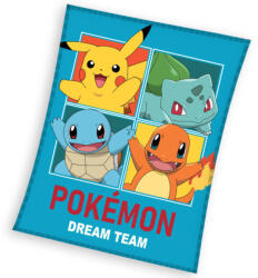 Carbotex POKÉMON álomcsapat polár takaró 130x160cm vastag puha prémium anyagból