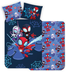 Carbotex Spidey és barátai 100% pamut ágyneműgarnitúra 140x200cm ágyneműhuzat + 70x90cm párnahuzat - evidence