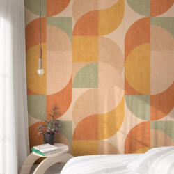  Színes retro mintás vinyl fotótapéta