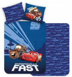 Carbotex Verdák Villám McQueen és Matuka 100% pamut ágyneműgarnitúra 140x200cm ágyneműhuzat + 70x90cm párnahuzat