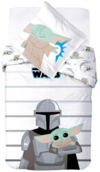 Carbotex Csillagok Háborúja Baba YODA 100% pamut ágyneműgarnitúra 140x200cm ágyneműhuzat + 70x90cm párnahuzat