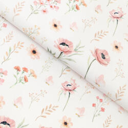 Goldea teflon szövet terítőknek - rózsaszín virágok 160 cm