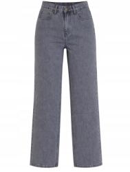 Shein FC43213 Shein Egyenes Szárú Farmer Nadrág Széles Szürke Magas Derekú (8) S