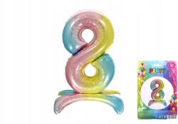 Wiky Szivárványos 8-as lufi, 80cm, parti kiegészítő