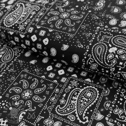  Pamutvászon Farwest noir