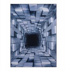 Dywany Łuszczów Szőnyeg 160x220 Hálószoba Nappaliba Kék Geometrikus Modern (I216)