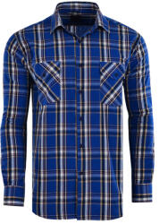  50/51 Kockás Ing Kék Hosszú Nagy Méret