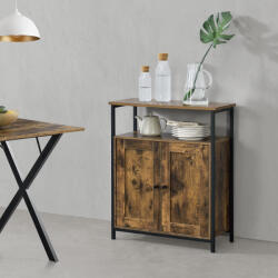 [en. casa] Dulapior lateral Aremark cu 2 usi si polita, maro închis, 79x60x30 cm (77015989) Comoda