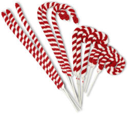  Zsenília cukorpálca 10db/cs - karácsonyfára és ünnepi dekorációhoz