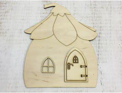  Natúr fa - Tündérház 24cm - festéshez és dekorációhoz