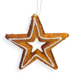  Mézeskalács dísz - lyukas csillag - karácsonyfára és ünnepi dekorációhoz