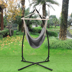[casa.pro] Scaun suspendat XXL cu suport metalic, 110x205 cm, gri, casa. pro (47299095)