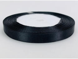  Fekete szatén szalag 1cm x 22méter - csomagoláshoz és dekorációhoz