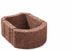 Elpreco Jardiniera beton Drop Flor 40x30x20 cm, rosu, pentru flori si amenajari gradina (ELP-C10543310019)