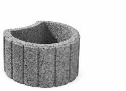 Elpreco Jardiniera beton Rondo Flor 30x30x20 cm, gri, pentru flori si amenajari gradina (ELP-C10545260015)