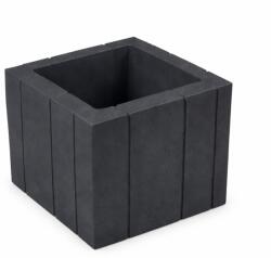 Elpreco Jardiniera beton Cubo 30x30x30 cm, antracit, pentru flori si amenajari gradina (ELP-C10542270003)