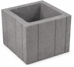 Elpreco Jardiniera beton Cubo 30x30x30 cm, gri, pentru flori si amenajari gradina (ELP-C10542270015)