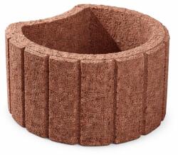 Elpreco Jardiniera beton Rondo Flor 30x30x20 cm, rosu, pentru flori si amenajari gradina (ELP-C10545260019)