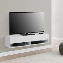 [en. casa] Comoda TV suspendata Halmstad 140x31x30 cm alba, en. casa (73294039)