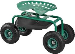 [pro. tec] Scaun mobil pentru gradina, reglabil pe înaltime, 135 kg, verde (52245832)
