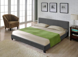 Corium Pat tapitat Skagen 180x200 cm gri închis, cu somiera inclusa (55039075)