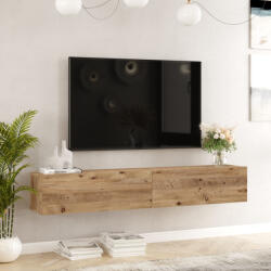 [en. casa] Comoda TV suspendata Lapinlahti 180 cm, stejar rustic, 2 usi (80983384)