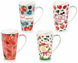 Decorer Set 4 cani portelan Fructe 9x15 cm, 500 ml (A72.07.14A)