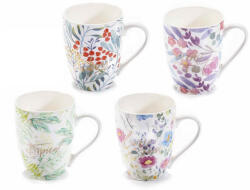 Decorer Set 4 cani portelan 8x10 cm, 340 ml (A72.06.12A)