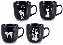 Decorer Set 4 cani portelan Pisicute 9x10 cm, 400 ml (A72.09.26A)