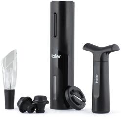 Haier Set desfacator de vin electric Haier, reincarcabil, negru, cu decantor si taietor de folie (35602558)