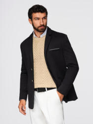 Ombre Clothing Мъжко плетено яке в приталено кроене - черно V5 OM-BLZB-0100 Ombre Clothing Ombre Clothing | Cheren | МЪЖЕ | S