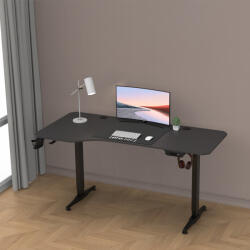 [pro. tec] Birou electric reglabil pe inaltime Oxnard 160x75 cm negru (81268674)
