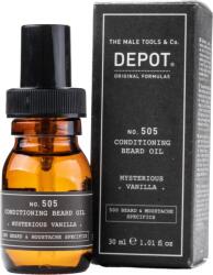 Depot Ulei pentru barbă, Depot, 500 Beard & Mustache Specifics No. 505, Vanilie misterioasă, Vitamina E, pentru strălucire și finețe, 30 ml
