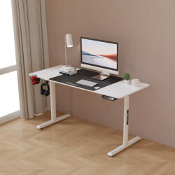 [pro. tec] Birou reglabil electric Hayward 140x60 cm alb, cu memorie (81513546)