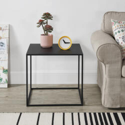 [en. casa] Masa laterala Russafa 50x55x55 cm din metal, negru mat (65461666)